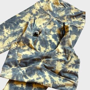 Varley Let’s Go Bra & Leggings Matching Set XS Tie Dye